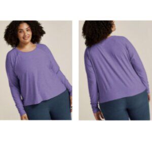 NWT- Beyond Yoga PURPLE Featherweight Daydreamer Pullover Size 1X